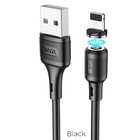 Кабель Hoco X52, Lightning - USB, магнитный разъем, только зарядка, 2.4 А, 1 м, чёрный - фото 6688567