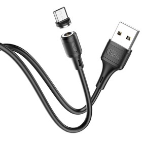 Кабель Hoco X52, microUSB - USB, магнитный разъём, только зарядка, 2.4 А, 1 м, чёрный