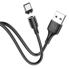 Кабель Hoco X52, Type-C - USB, магнитный разъём, только зарядка, 3 А, 1 м, чёрный - Фото 3