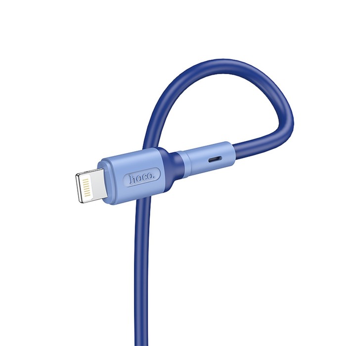 Кабель Hoco X65, Lightning - USB, 2.4 А, 1 м, TPE оплетка, синий - фото 51490187