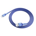 Кабель Hoco X65, microUSB - USB, 2.4 А, 1 м, TPE оплетка, синий - фото 7791797