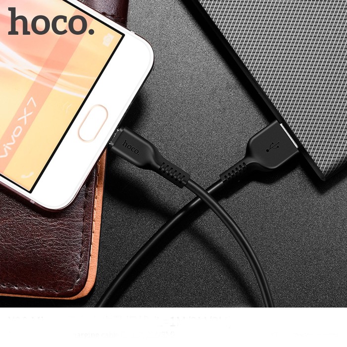 Кабель Hoco X20, microUSB - USB, 2 А, 2 м, PVC оплетка, черный - фото 51490214