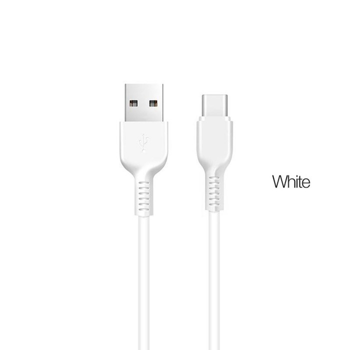 Кабель Hoco X20, Type-C - USB, 3 А, 2 м, PVC оплетка, белый - фото 51490217