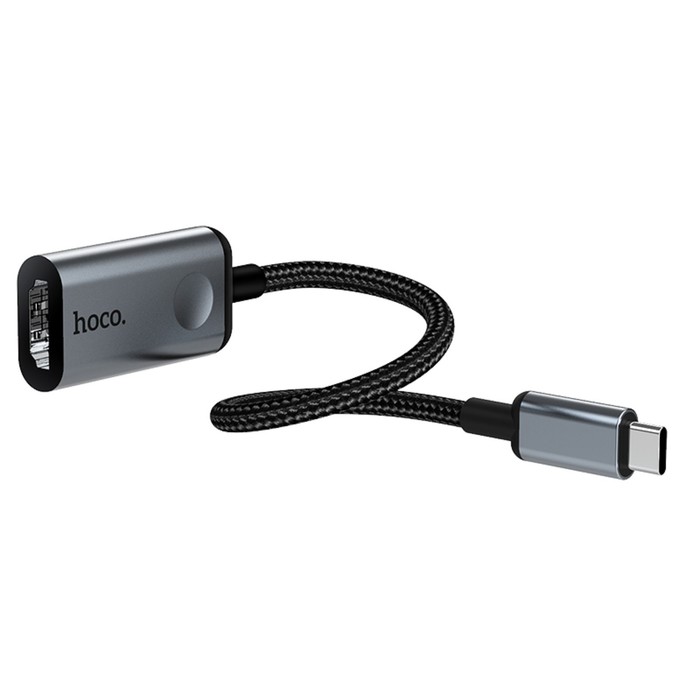 Кабель Hoco HB21 Type-C - HDMI, 4K, 0.15 м, для устройств с USB-C 3.1 (DisplayPort Alt Mode) - фото 51457378