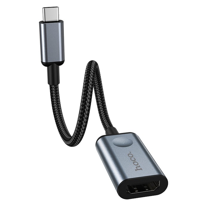 Кабель Hoco HB21 Type-C - HDMI, 4K, 0.15 м, для устройств с USB-C 3.1 (DisplayPort Alt Mode) - фото 51457379