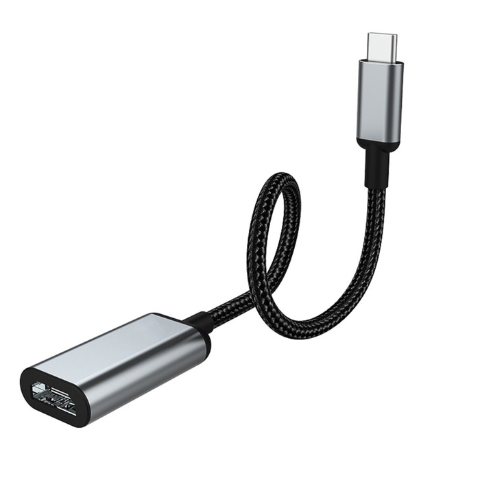 Кабель Hoco HB21 Type-C - HDMI, 4K, 0.15 м, для устройств с USB-C 3.1 (DisplayPort Alt Mode) - фото 51457381