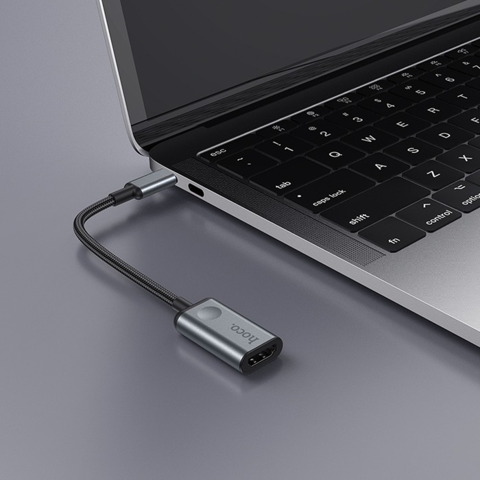 Кабель Hoco HB21 Type-C - HDMI, 4K, 0.15 м, для устройств с USB-C 3.1 (DisplayPort Alt Mode) - фото 51457383