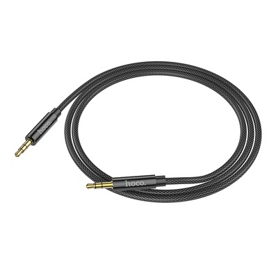 Кабель аудио AUX Hoco UPA19, Jack 3.5 мм(m)-Jack 3.5 мм(m), оплётка нейлон, 2 м, чёрный