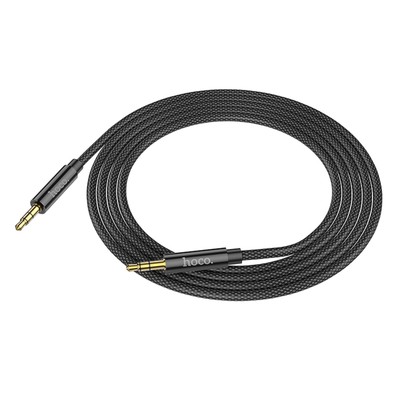 Кабель аудио AUX Hoco UPA19, Jack 3.5 мм(m)-Jack 3.5 мм(m), оплётка нейлон, 2 м, чёрный