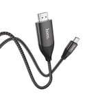 Кабель Hoco UA16 Type-C - HDMI, 4K, 2 м, для устройств с USB-C 3.1 (DisplayPort Alt Mode) 7686999 - фото 12647499