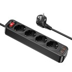 Сетевой фильтр Hoco NS1, 4 розетки, 4000 Вт 16 А, Type-C PD 20 Вт, 2 USB 3 А, 1.8 м, черный - фото 51457393 Сетевой фильтр Hoco NS1, 4 розетки, 4000 Вт 16 А, Type-C PD 20 Вт, 2 USB 3 А, 1.8 м, черный - фото 51457393