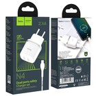 Сетевое зарядное устройство Hoco N4, 2 USB - 2.4 А, кабель Type-C 1 м, белый - Фото 6