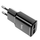 Сетевое зарядное устройство Hoco C88A, 2 USB, 2.4 А, черный - Фото 4