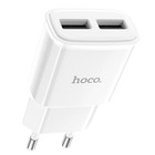 Сетевое зарядное устройство Hoco C88A, 2 USB, 2.4 А, белый - Фото 3