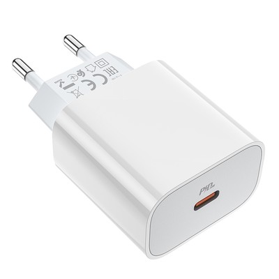 Сетевое зарядное устройство Hoco C76A Plus, Type-C - PD/QC, 20 Вт, 3 А, белый