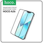 Защитное стекло Hoco A26, для iPhone 13 mini, с защитной сеткой для микрофона, черная рамка 7687074 - фото 9957141