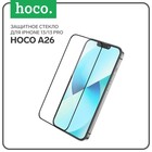 Защитное стекло Hoco A26, для iPhone 13/13 Pro,с защитной сеткой для микрофона, черная рамка - фото 319038813