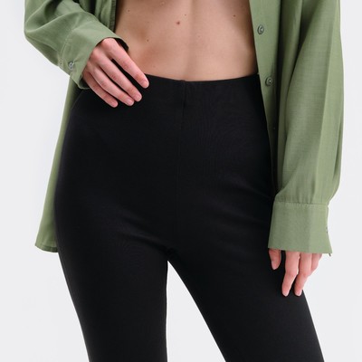 Брюки женские с разрезом MIST, размер 50, чёрные