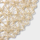 Салфетки сервировочные на стол Доляна «Одуванчик», 4 шт., d=38 см, бежевые - Фото 4