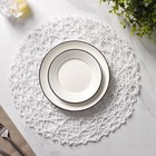 Набор салфеток сервировочных на стол Доляна «Одуванчик», 4 шт, d=38 см, цвет белый - Фото 8