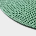 Набор салфеток сервировочных на стол Доляна «Лофт», 4 шт, d=38 см, цвет зелёный - Фото 5