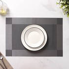 Салфетки сервировочные на стол Доляна «Шахматы», 45×30 см, 4 шт., тёмно-серые - Фото 2