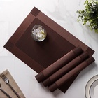 Салфетки сервировочные на стол Доляна «Шахматы», 45×30 см, 4 шт., коричневые - Фото 7