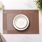 Салфетки сервировочные на стол Доляна «Шахматы», 45×30 см, 4 шт., светло-коричневые - Фото 4