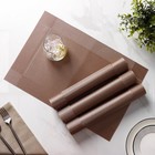 Салфетки сервировочные на стол Доляна «Шахматы», 45×30 см, 4 шт., светло-коричневые - Фото 6