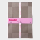 Салфетки сервировочные на стол Доляна «Шахматы», 45×30 см, 4 шт., светло-коричневые - Фото 2