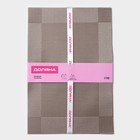 Салфетки сервировочные на стол Доляна «Шахматы», 45×30 см, 4 шт., светло-коричневые - Фото 8