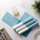 Набор салфеток сервировочных на стол Доляна «Настроение», 4 шт, 45×30 см, цвет бело-синий - Фото 2