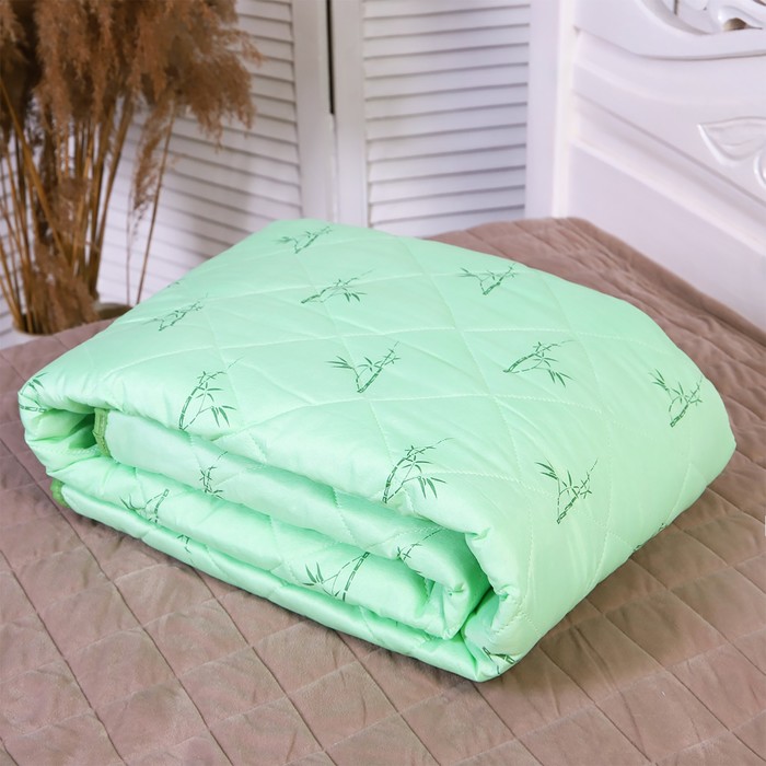 Одеяло облегчённое Бамбук 172х205 см, вес 960гр, полиэфир. волокно, 150г/м, полиэстер - Фото 1