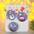 Набор значков «Рождественские истории» снеговик, цветной в серебре - Фото 2