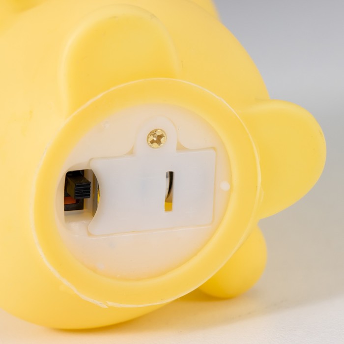 Ночник Утёнок LED от батареек желтый 7х8х13,5 см RISALUX - фото 1897258136