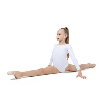 Купальник для гимнастики и танцев Grace Dance, р. 34, белый