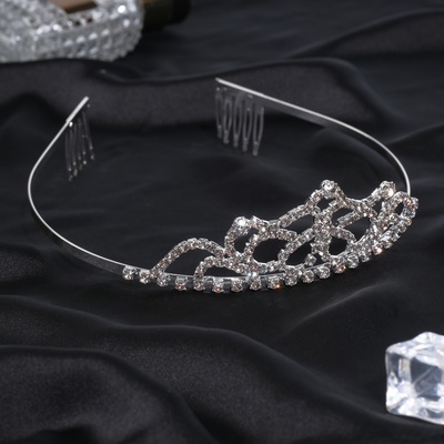 Диадема для волос «Фелиция», грация, 4 см, серебро