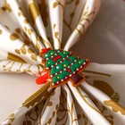 Кольцо для салфеток Доляна «Праздничная ёлка», 5×6 см - фото 9958174