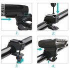 Фонарь велосипедный передний аккумуляторный, водонепроницаемый, 1 диод, 4 режима - Фото 2