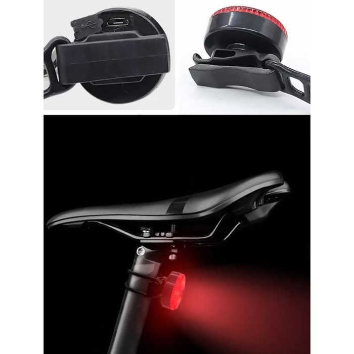 Фонарь велосипедный аккумуляторный, 900 мАч, 3 режима, 3 LED, USB, d-4.1 см - фото 1904613178