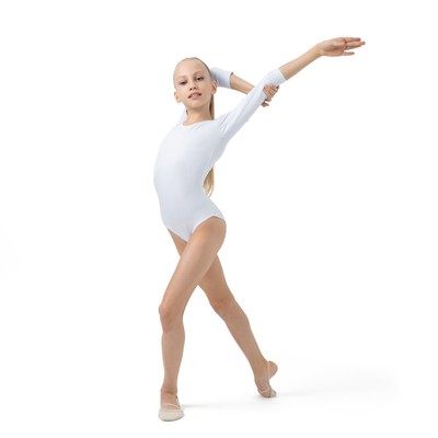 Купальник для гимнастики и танцев Grace Dance, р. 30, белый