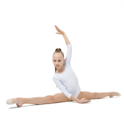 Купальник для гимнастики и танцев Grace Dance, р. 30, белый