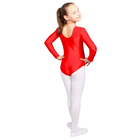 Купальник гимнастический, с длинным рукавом, размер 40, цвет красный - Фото 2