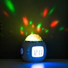 Ночник-проектор LED 3хААА с часами, датой, будильником, термометром 10,5х8,2х10,5 см RISALUX  785686 - Фото 5