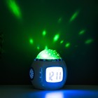 Ночник-проектор LED 3хААА с часами, датой, будильником, термометром 10,5х8,2х10,5 см RISALUX  785686 - Фото 8