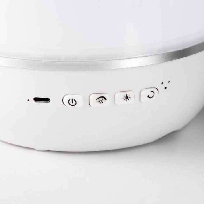 Ночник-проектор "Бант" со сменными картинками LED USB бело-розовый 13х13х16 см RISALUX - фото 1897258544
