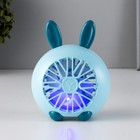 Ночник-вентилятор "Зайчик" LED USB АКБ синий 9,5х9,5х11 см RISALUX - фото 51519383