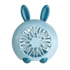 Ночник-вентилятор "Зайчик" LED USB АКБ синий 9,5х9,5х11 см RISALUX - фото 51519395