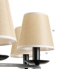 Люстра "Амалия" 8хЕ14 40Вт черный 85х85х60-67см BayerLux - Фото 6