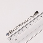 Замок карабин «Сердечко», 3 шт. с удлинителем 5.8 см 1.1×0.4 см, цвет серебро - Фото 2